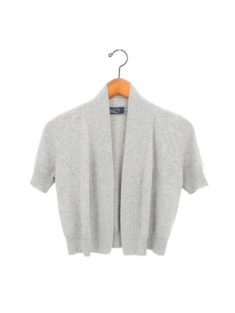 Magaschoni 100% Cashmere Beaded Cropped Cardigan Shrug Sweater S